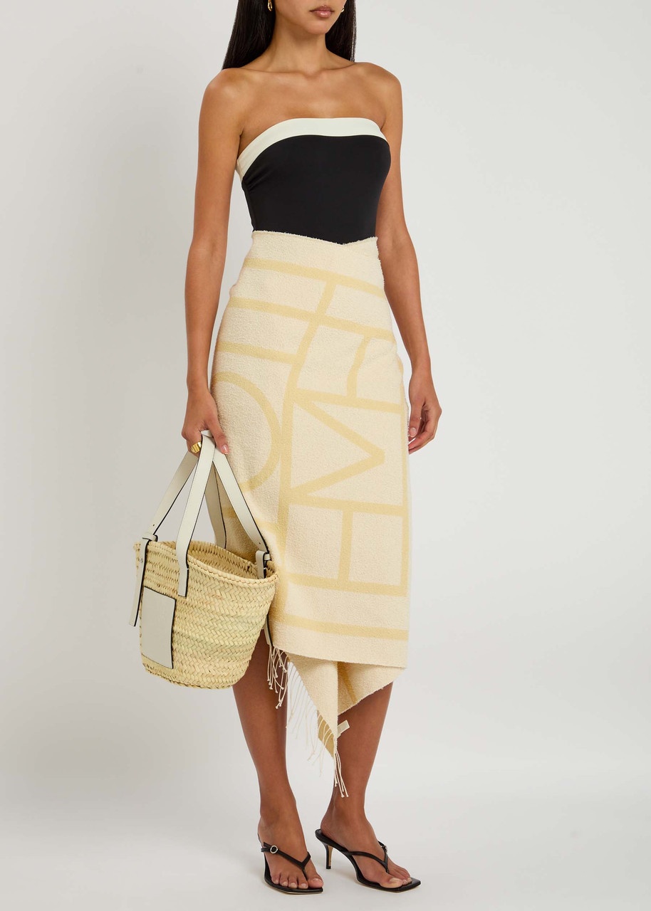 Toteme Monogram-jacquard Cotton-blend Sarong - 4