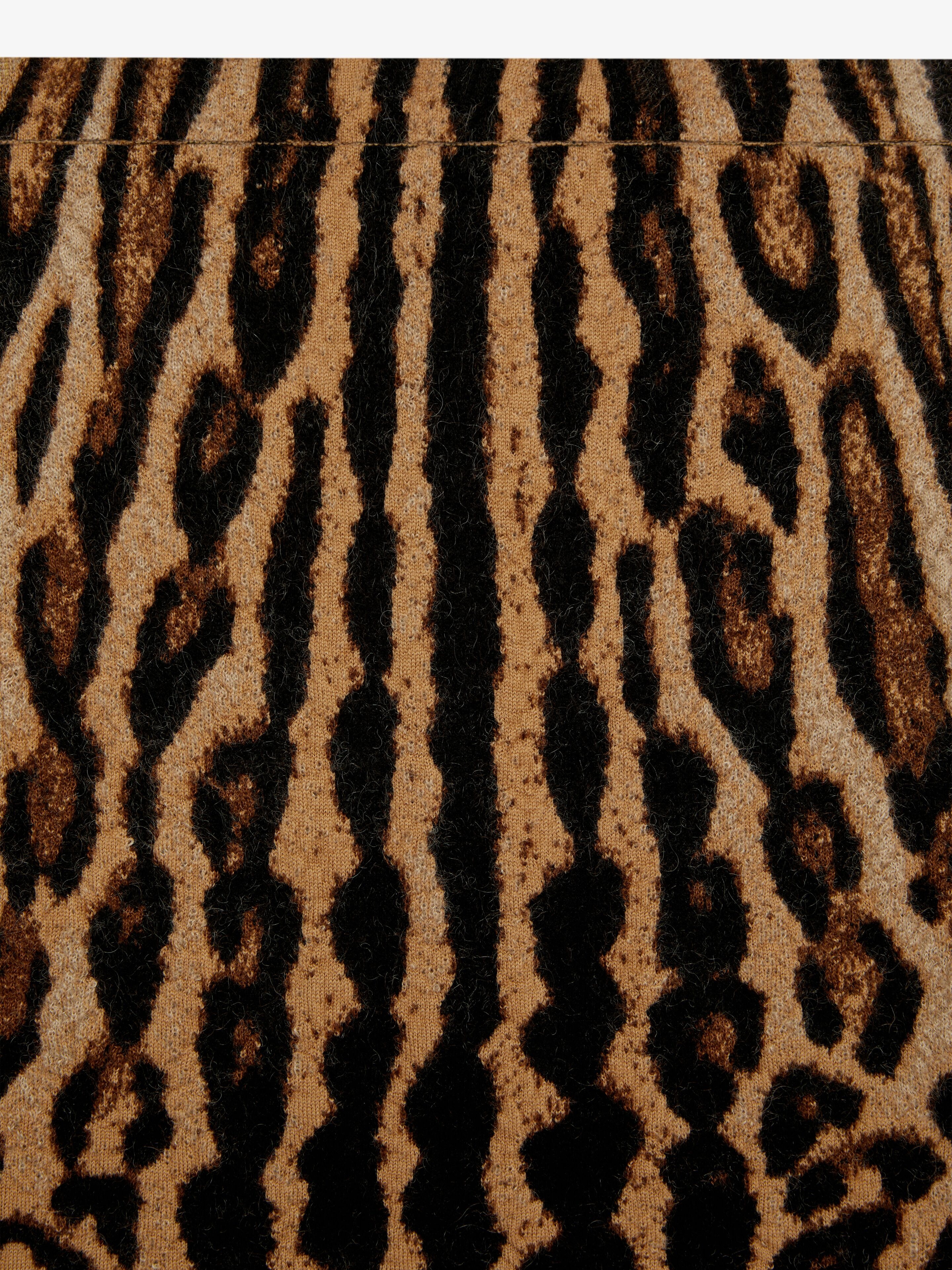 SKIRT IN LEOPARD KNITTED MOHAIR AND WOOL - 5
