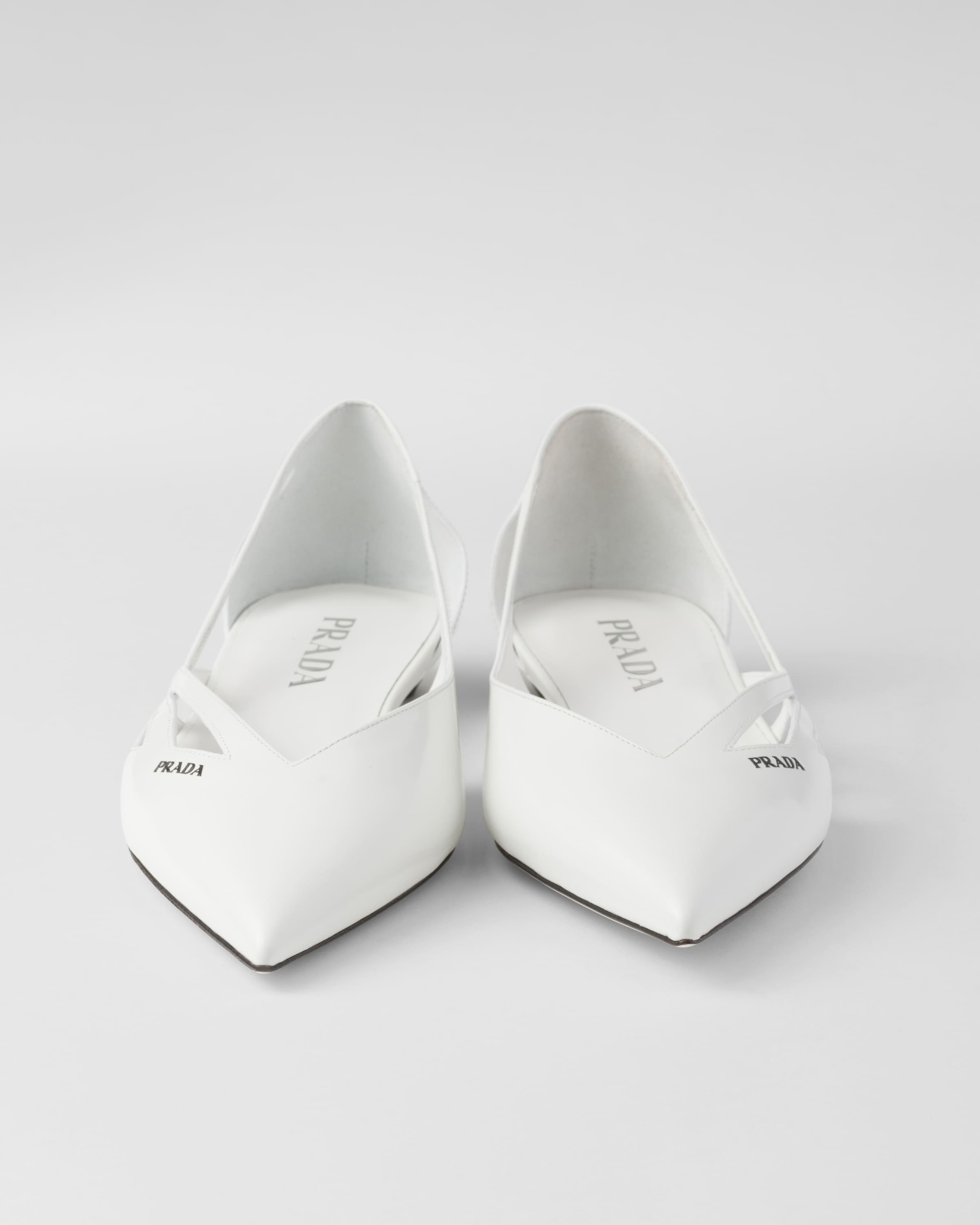 【送料&関税込】Prada Brushed Leather Cut-out Ballerina Flat PRADA | Brushed Leather Cut-Out Ballerina Flats | Women