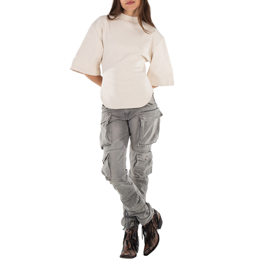The Attico Ladies Grey Essie Long Pants - 4