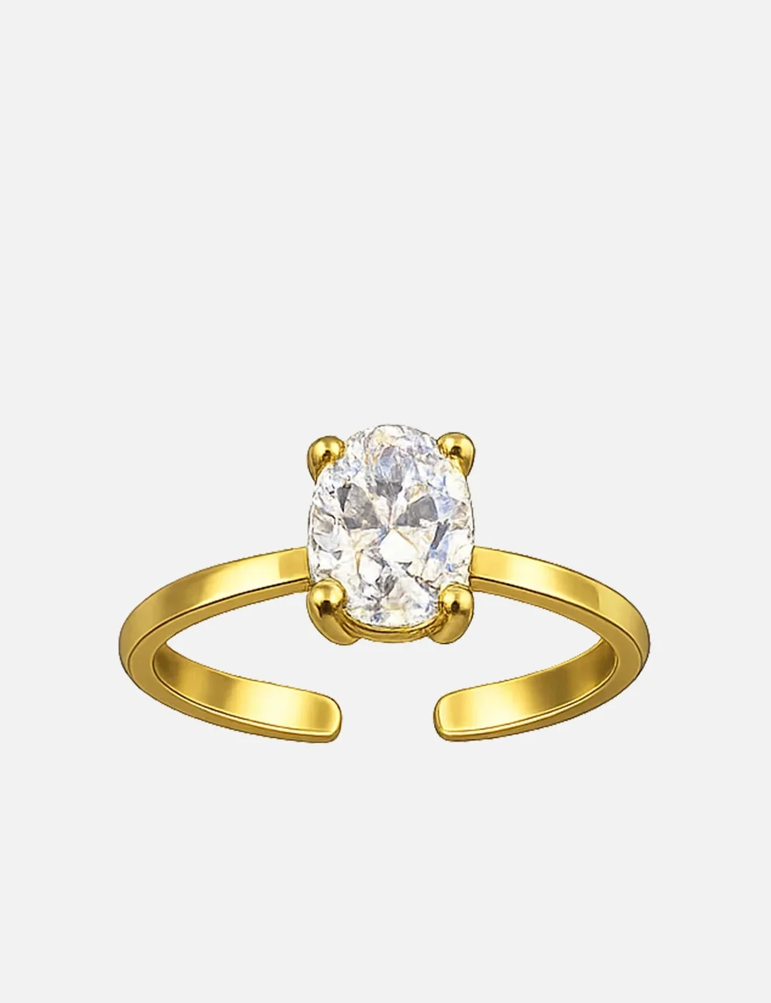 OVAL CUT TOE RING - 1