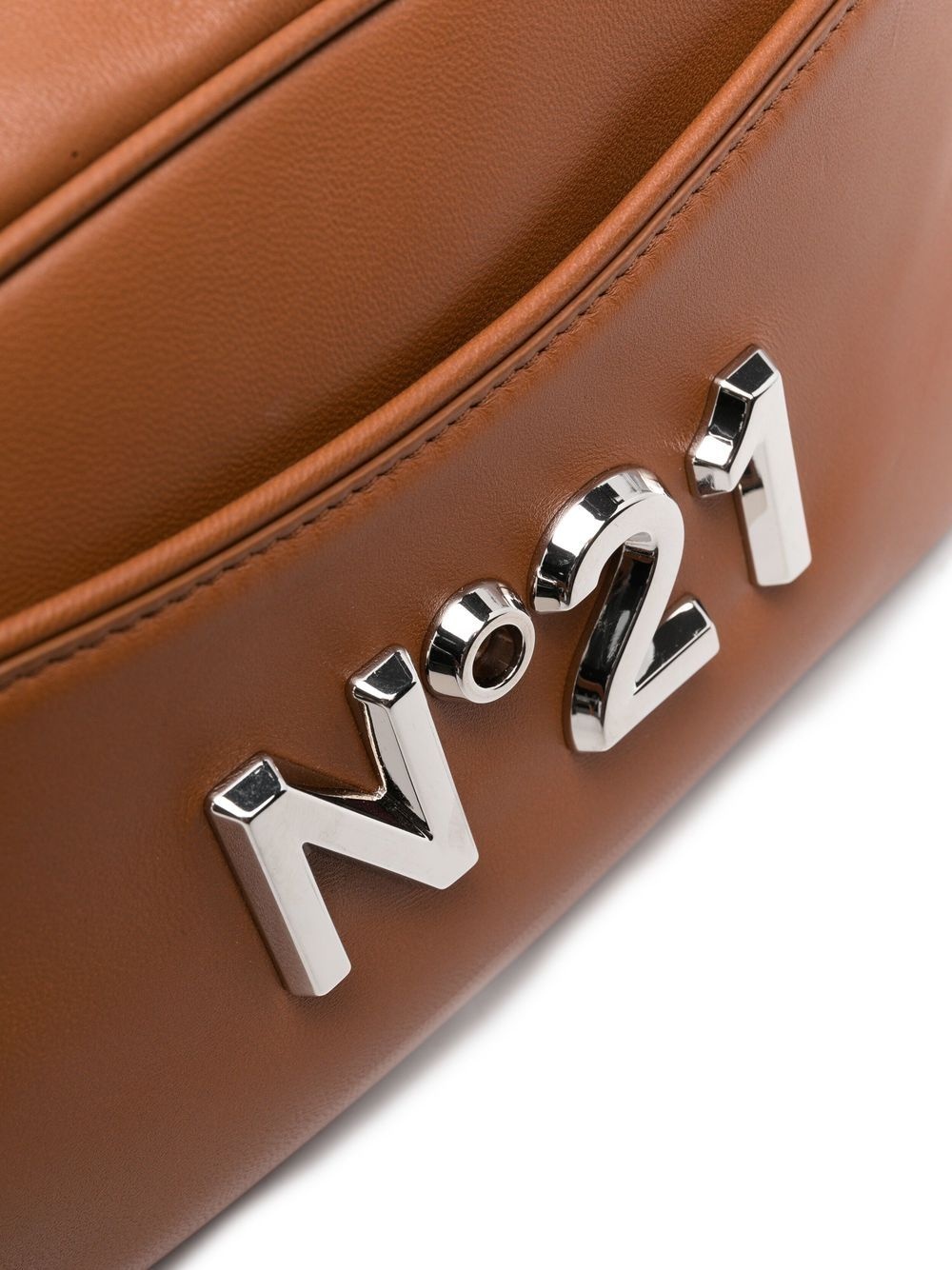 logo-plaque leather crossbody bag - 4