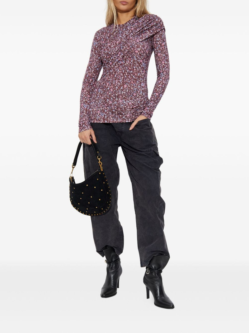 Isabel Marant Étoile draped floral-print top outlook