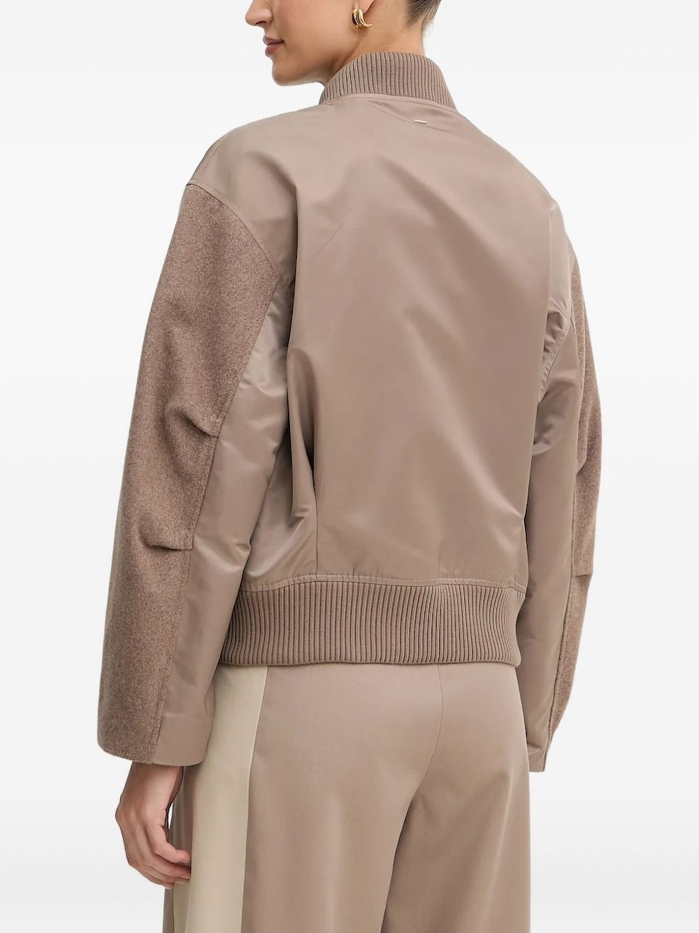 wool-paneled bomber jacket - 2