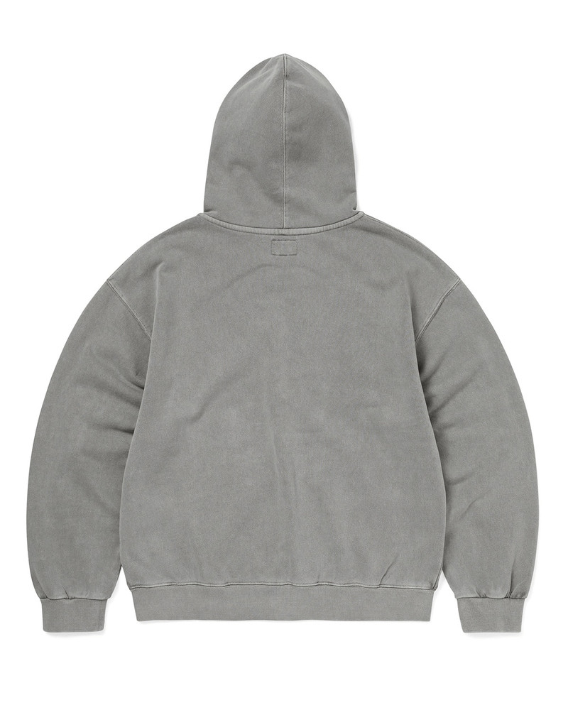 thisisneverthat® Waffle Lined Zip Up Hoodie Dark Grey outlook