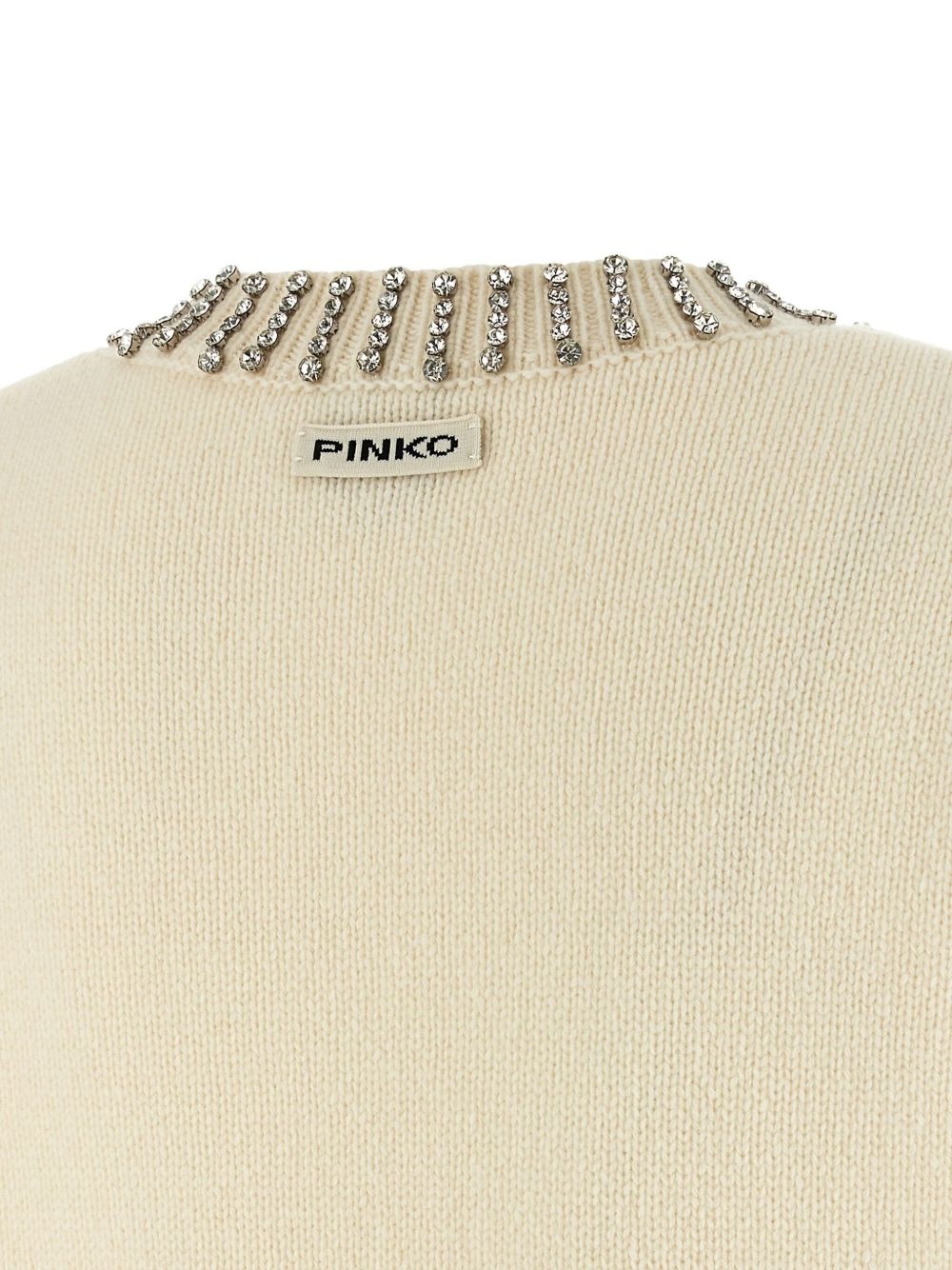 crystal-embellished V-neck vest - 4