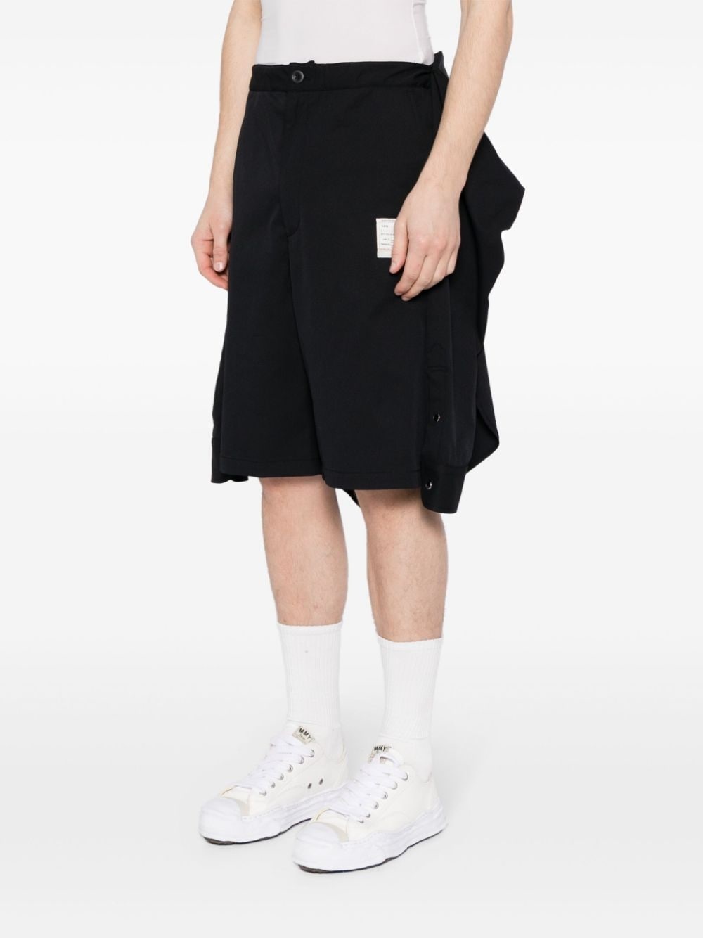 deconstructed combo cotton shorts - 3