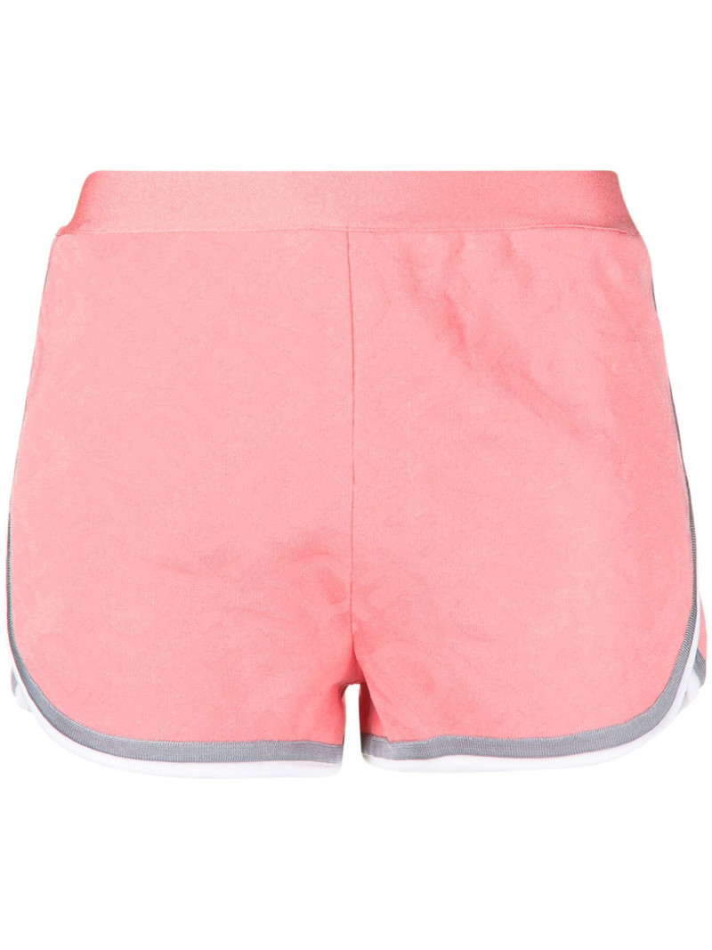logo-print knitted shorts 1