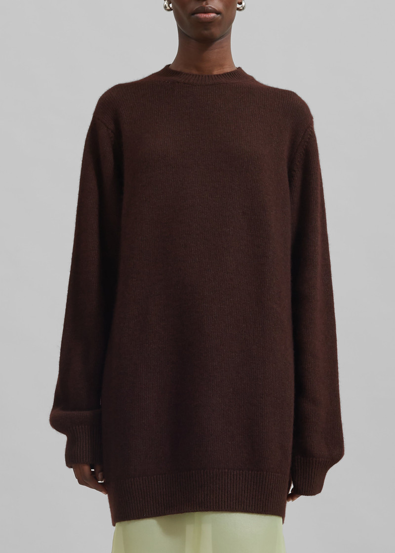 Maxime Knit Sweater Dress - Brown 8