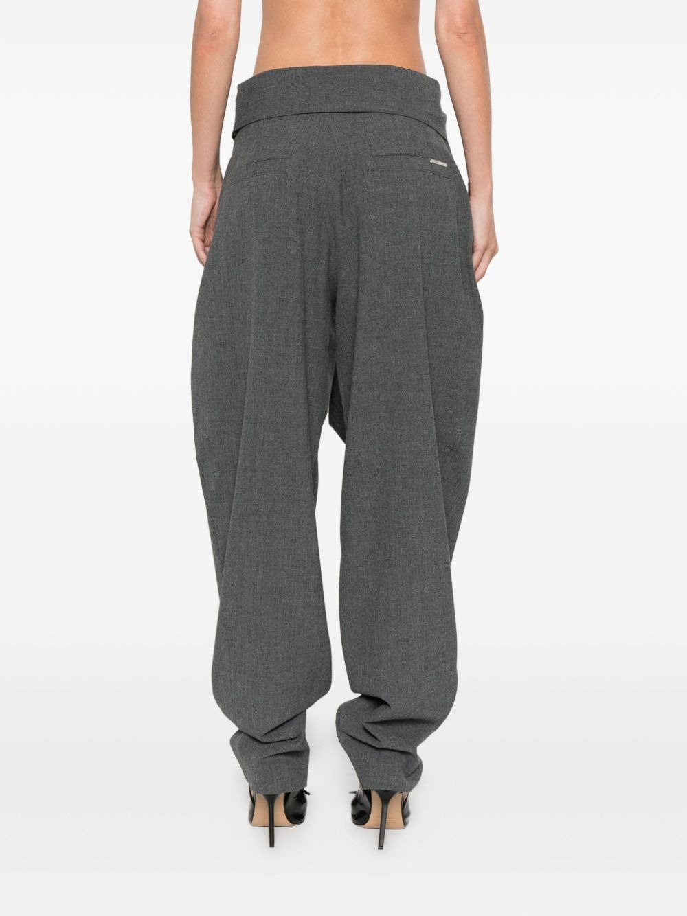fold waist trousers - 4