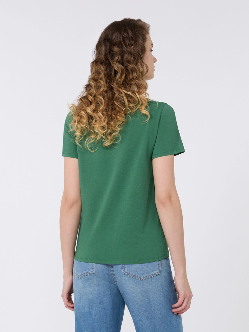 MULTIF Stretch jersey basic T-shirt - GREEN 4