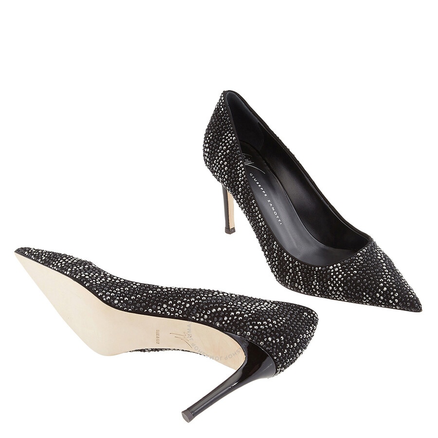 Giuseppe Zanotti Ladies Black Crystal-Embellished Pumps - 2