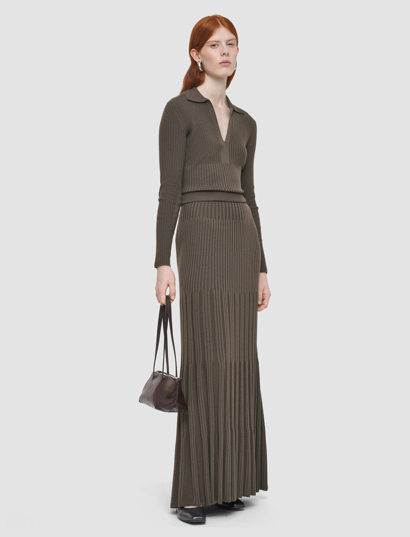 JOSEPH Merino Rib Knit Maxi Skirt outlook