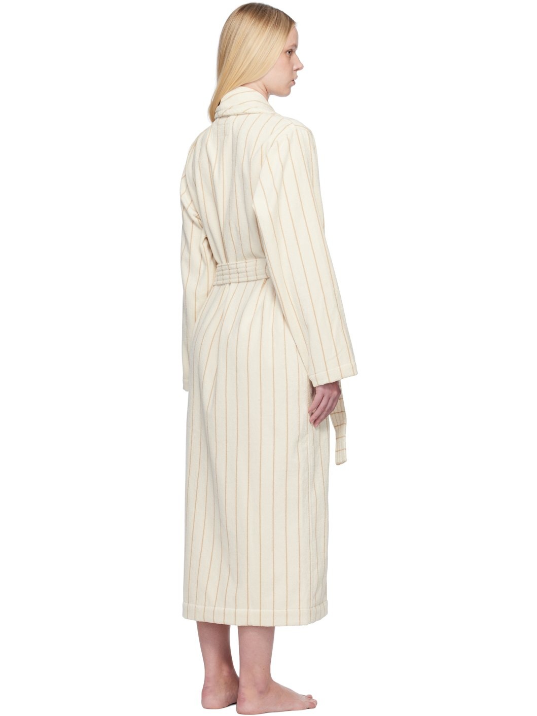 Beige Terry Classic Bathrobe - 3