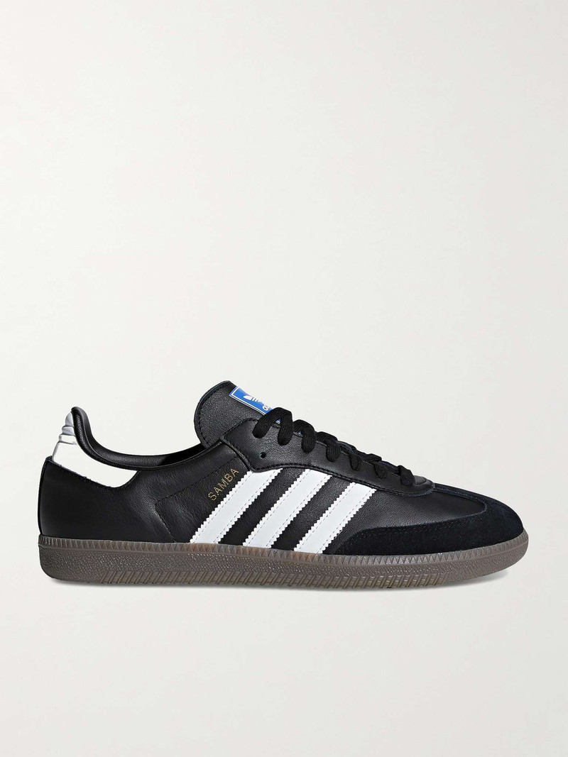 Samba OG Suede-Trimmed Leather Sneakers - 1