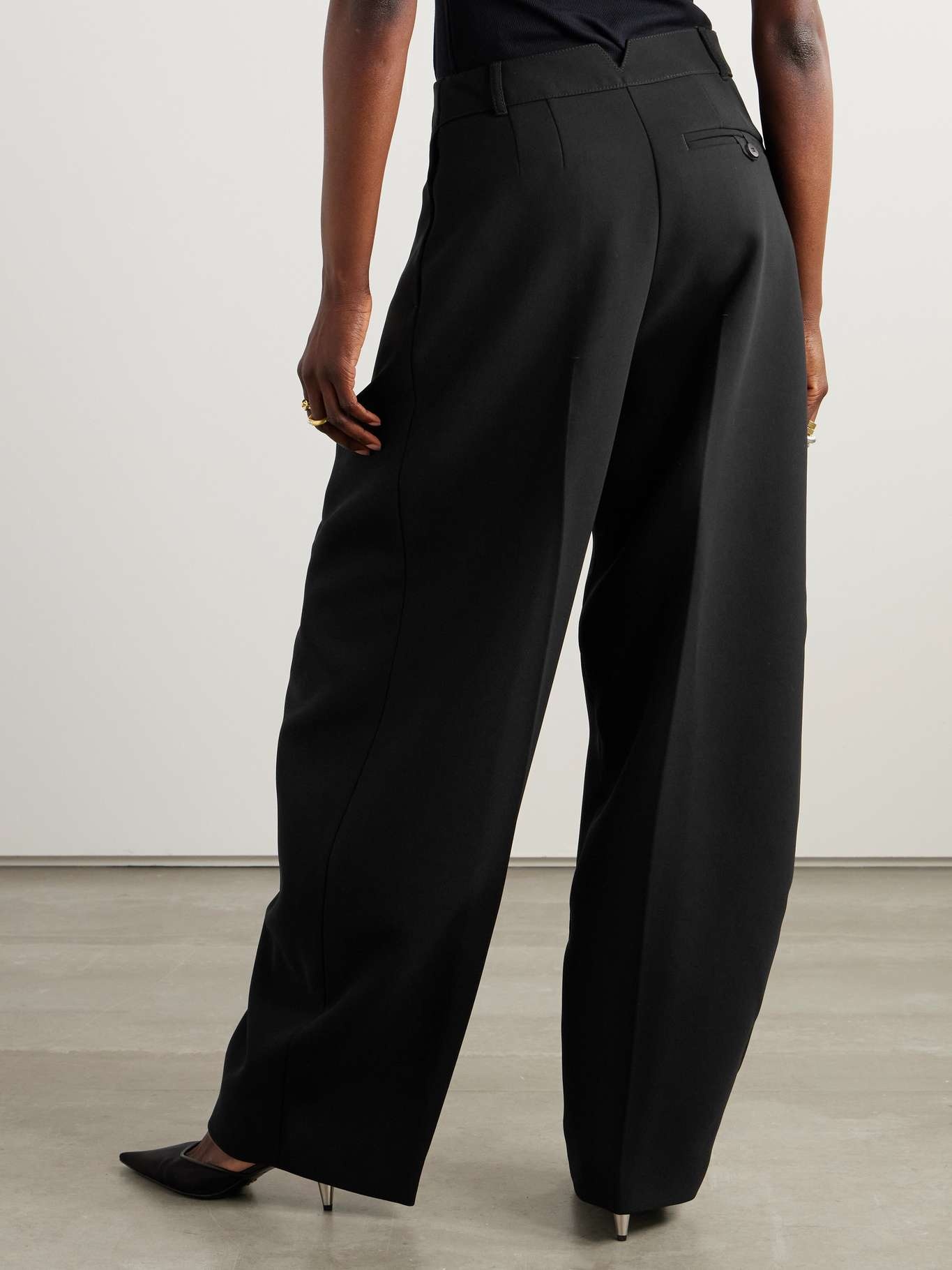 Le Pantalon Ovalo pleated cady tapered pants - 4