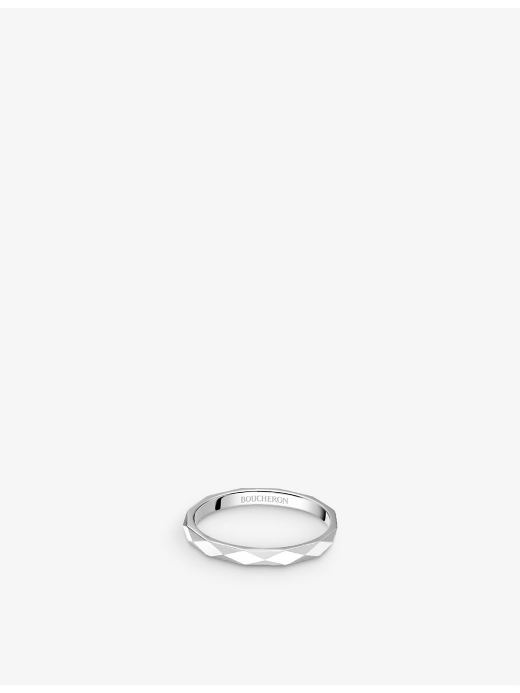 Facette platinum wedding band - 3