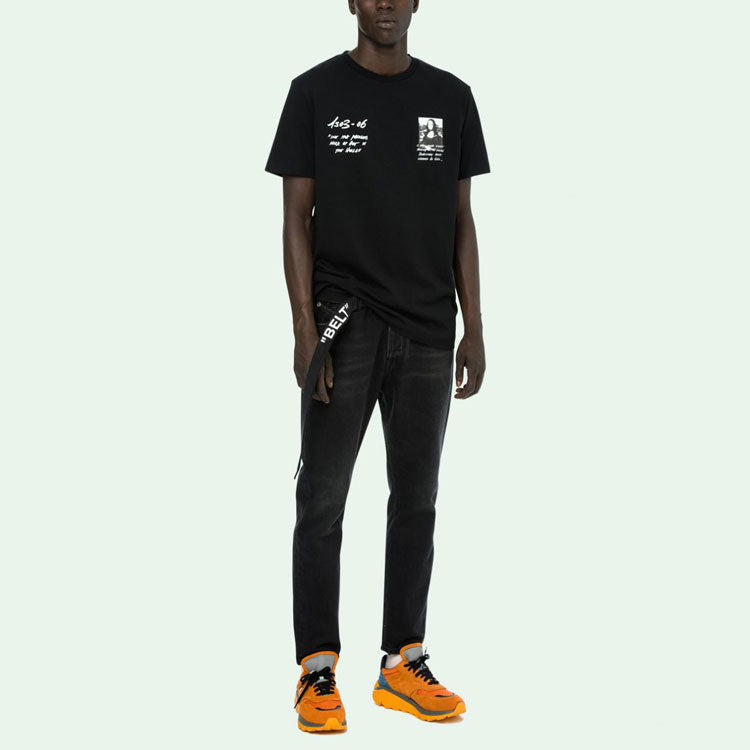 Off-White SS19 Tee Short Sleeve Mens Mona Lisa Normal Fit OMAA027S191850051020 - 7