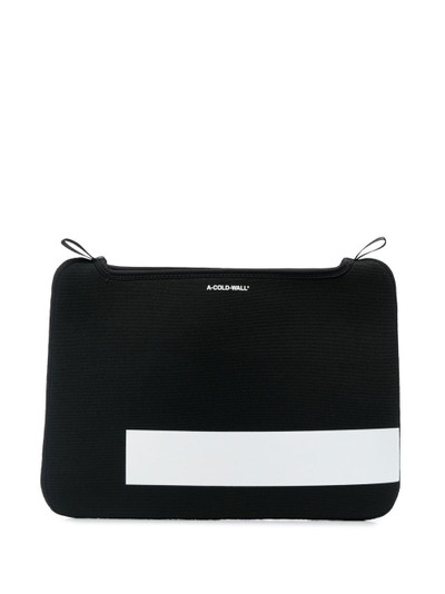 A-COLD-WALL* logo colour-block laptop case outlook