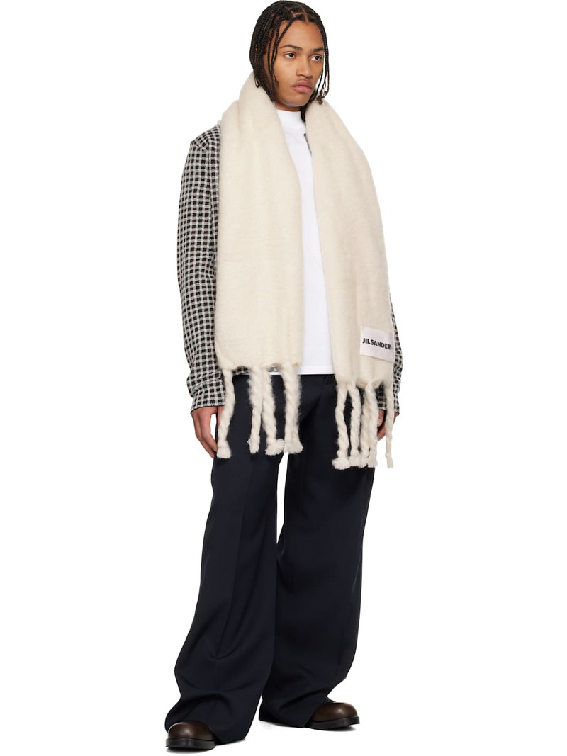Jil Sander Off-White Wide Wool Blend Scarf outlook
