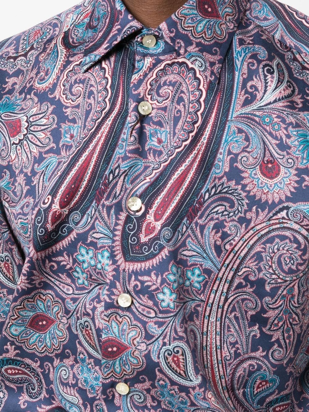 paisley-print spread-collar shirt - 5