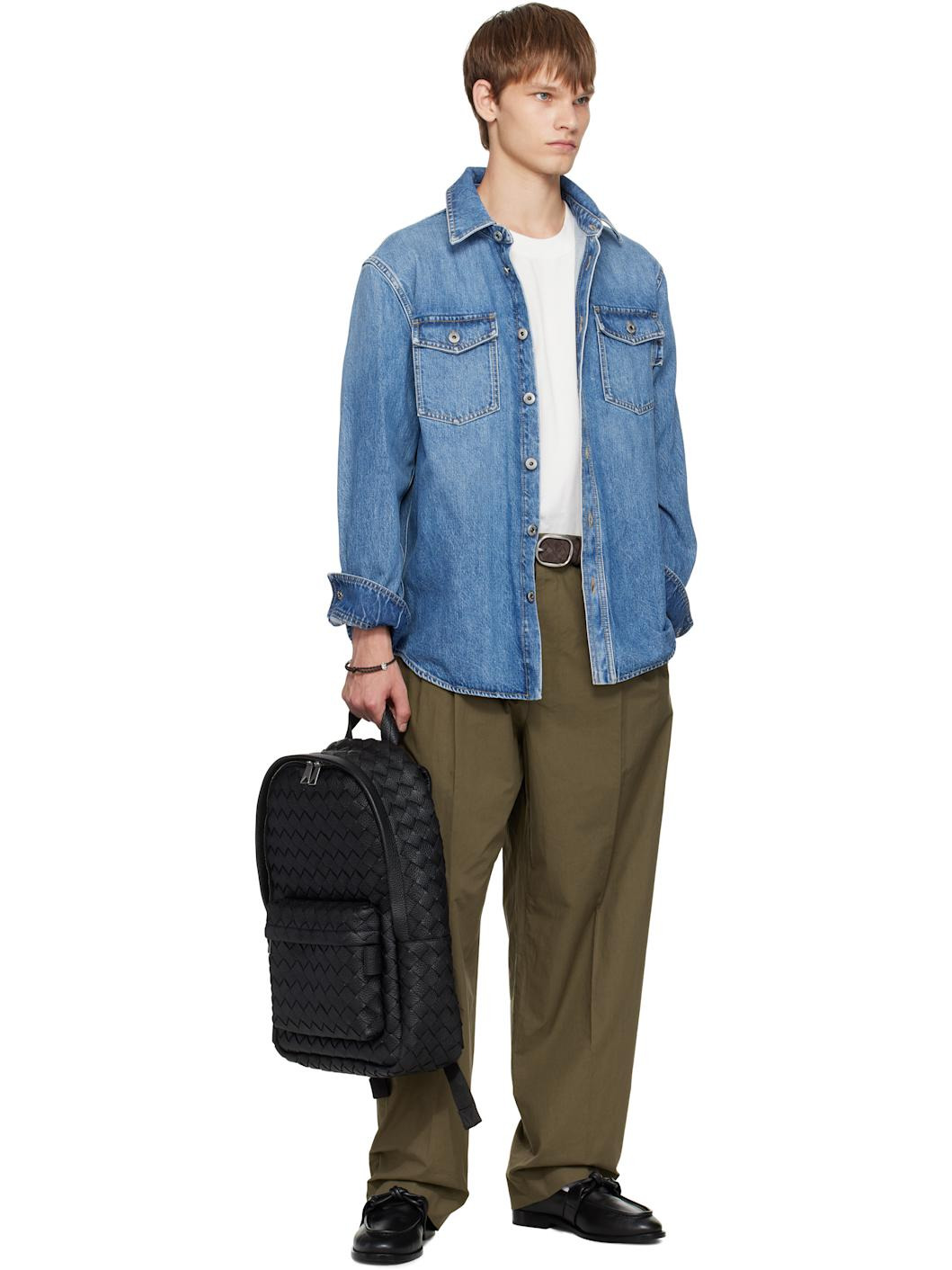 Black Intrecciato Backpack - 4