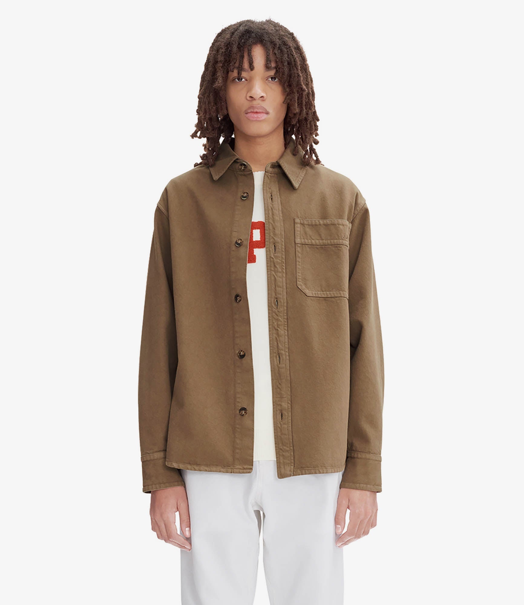 BASILE BRODÉE POITRINE OVERSHIRT - 1