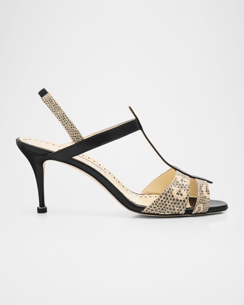 70mm Retauxlo Mixed Leather Sandals 1
