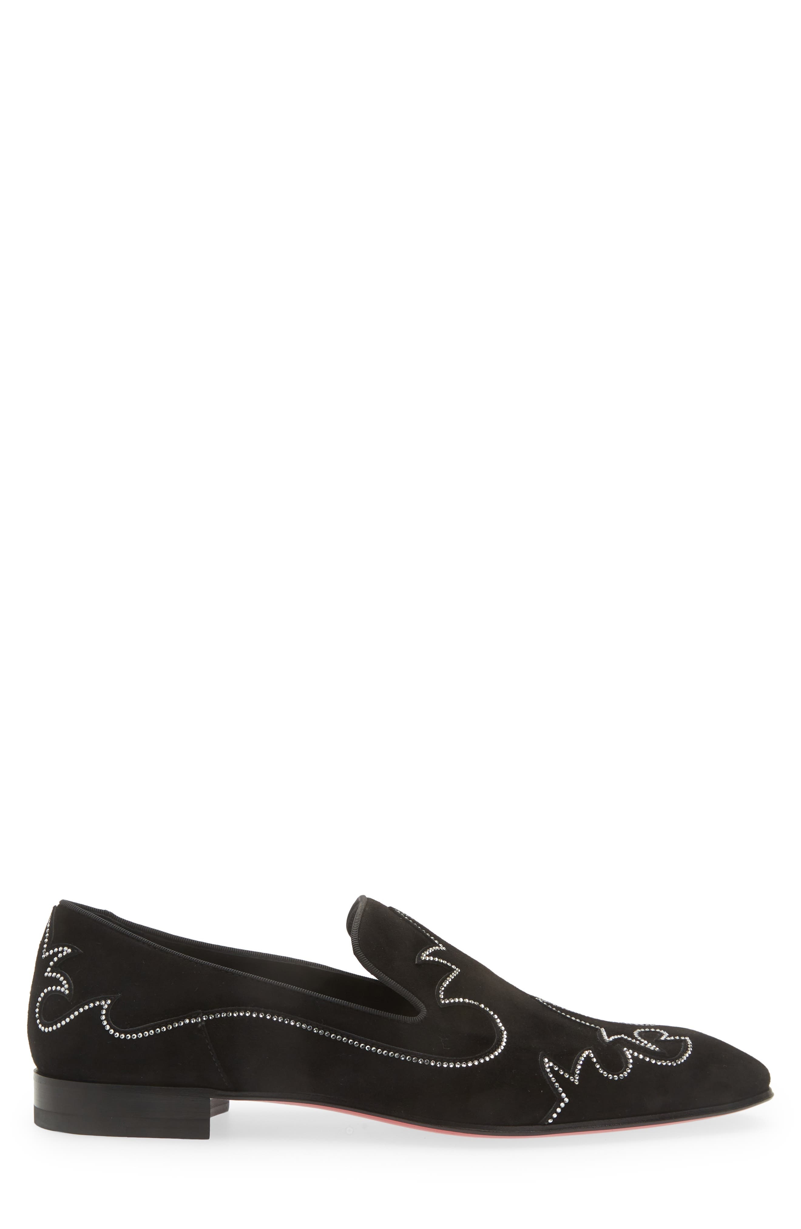 Christian Louboutin Dandysiago Embellished Loafer in Black at Nordstrom - 3