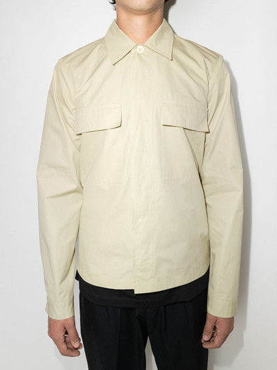 Jil Sander concealed-front cotton shirt outlook