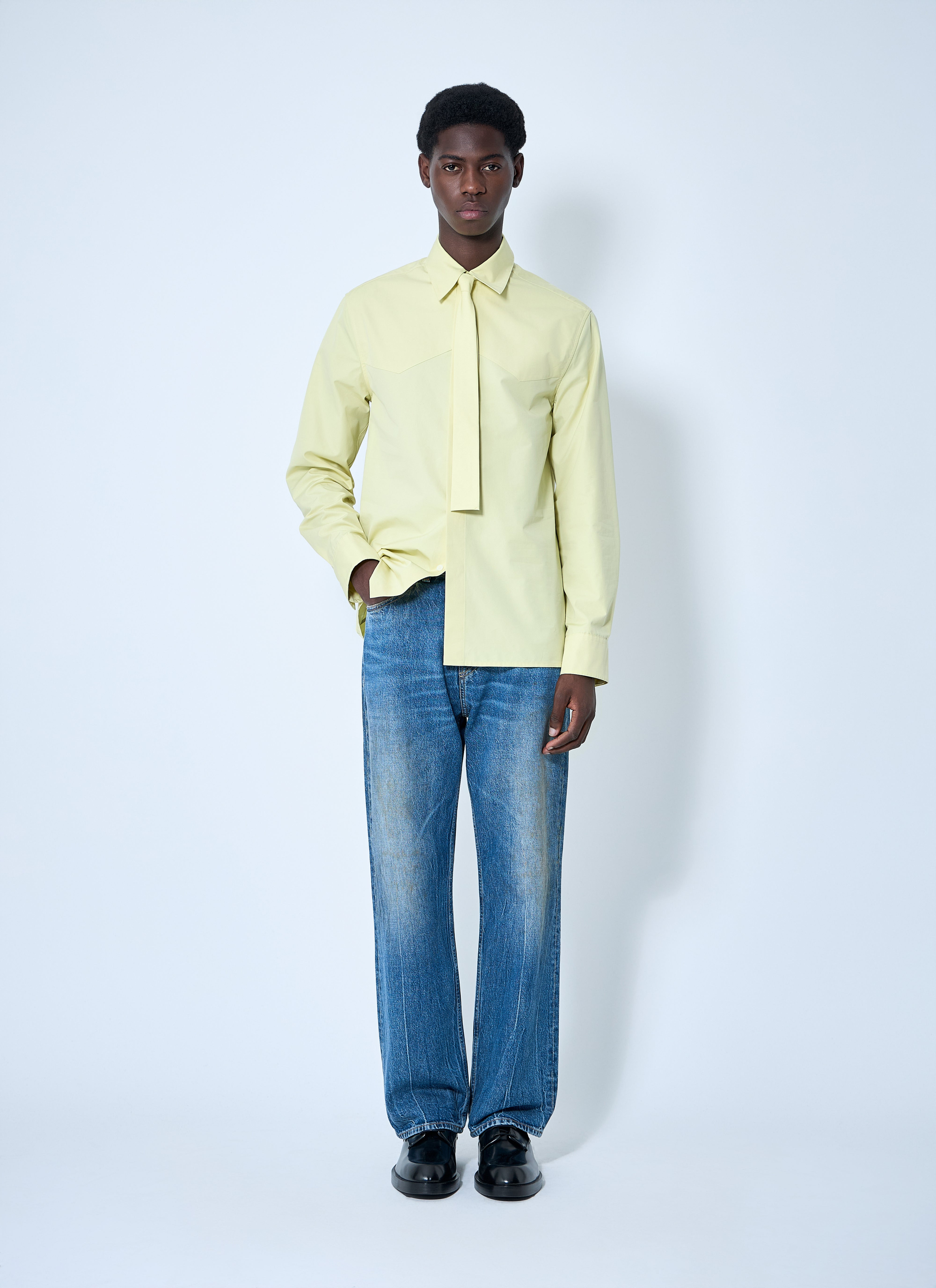 Jil Sander Men Classic Shirt With Tie - 2