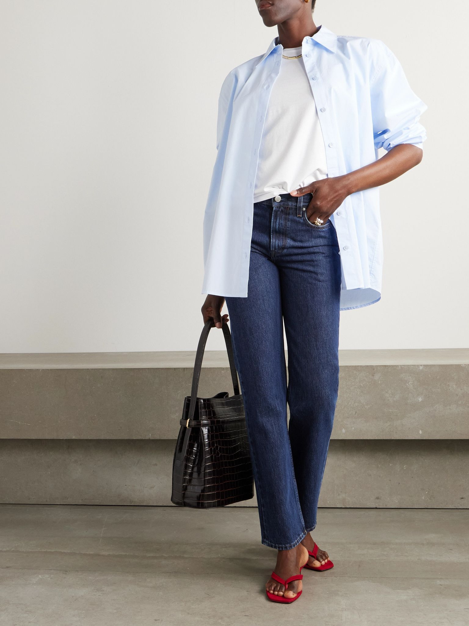 Garderob organic low-rise straight-leg jeans Indigo - 2