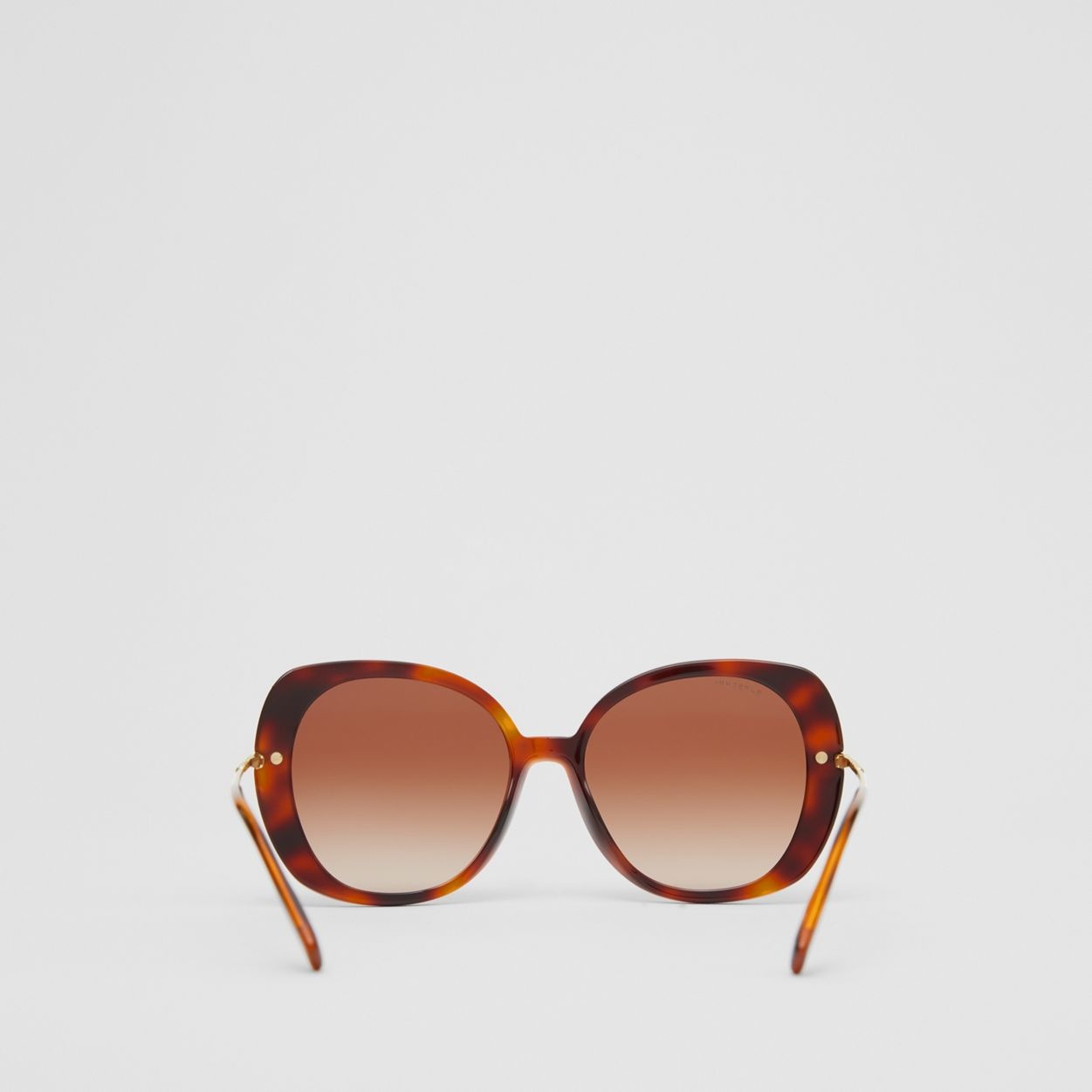 Icon Stripe Detail Square Frame Sunglasses - 5
