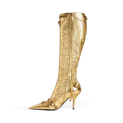 BALENCIAGA Women's Cagole 90mm Boot Metallized  in Gold outlook