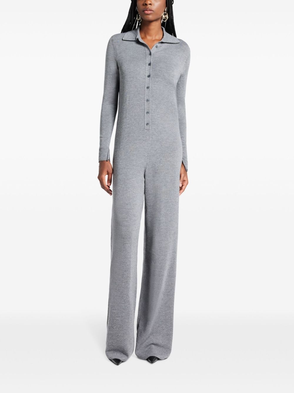 mélange-effect jumpsuit - 2