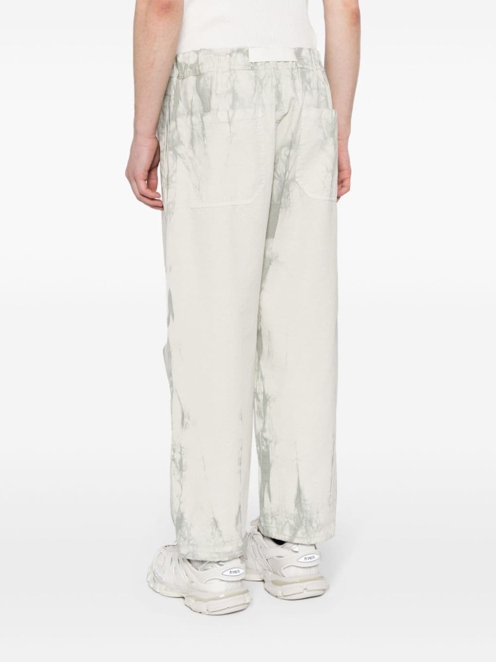 tie-dye straight-leg trousers - 4