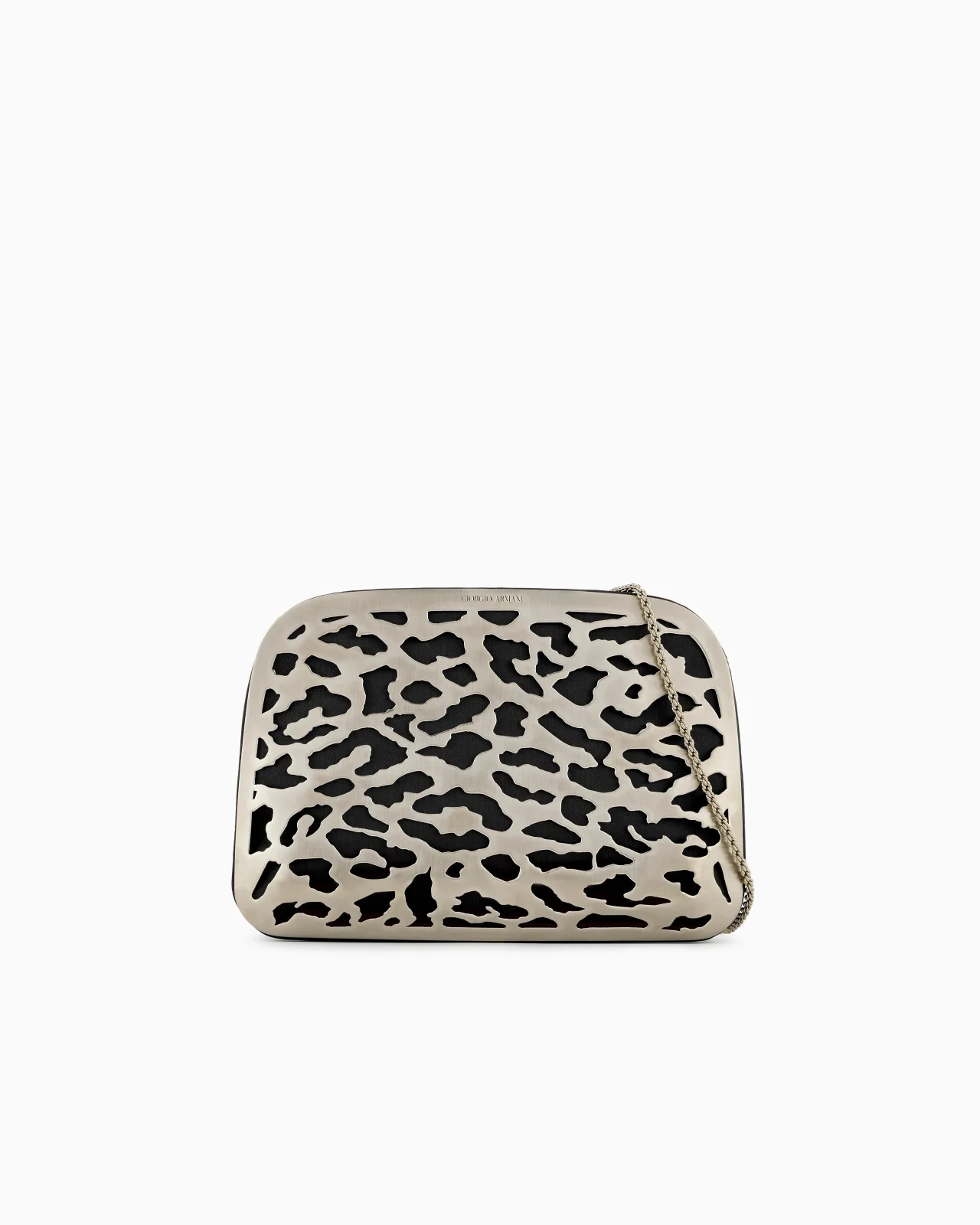 LA PRIMA SATIN AND METAL CLUTCH BAG - 1