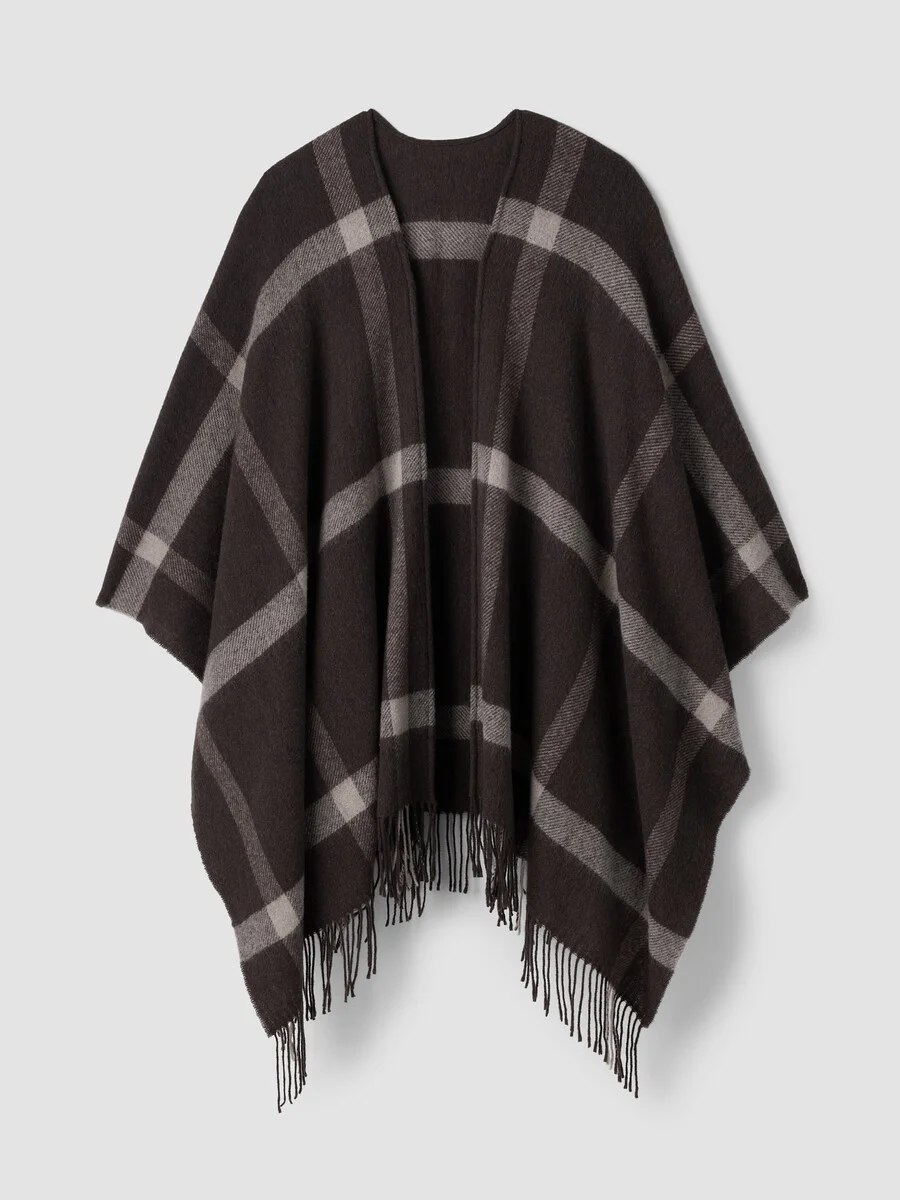 Soft Wool Plaid Serape - 1