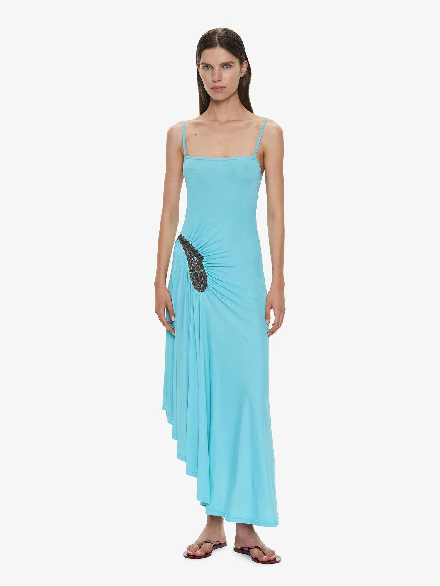 Paisley Lace Rib Cami Dress - 1