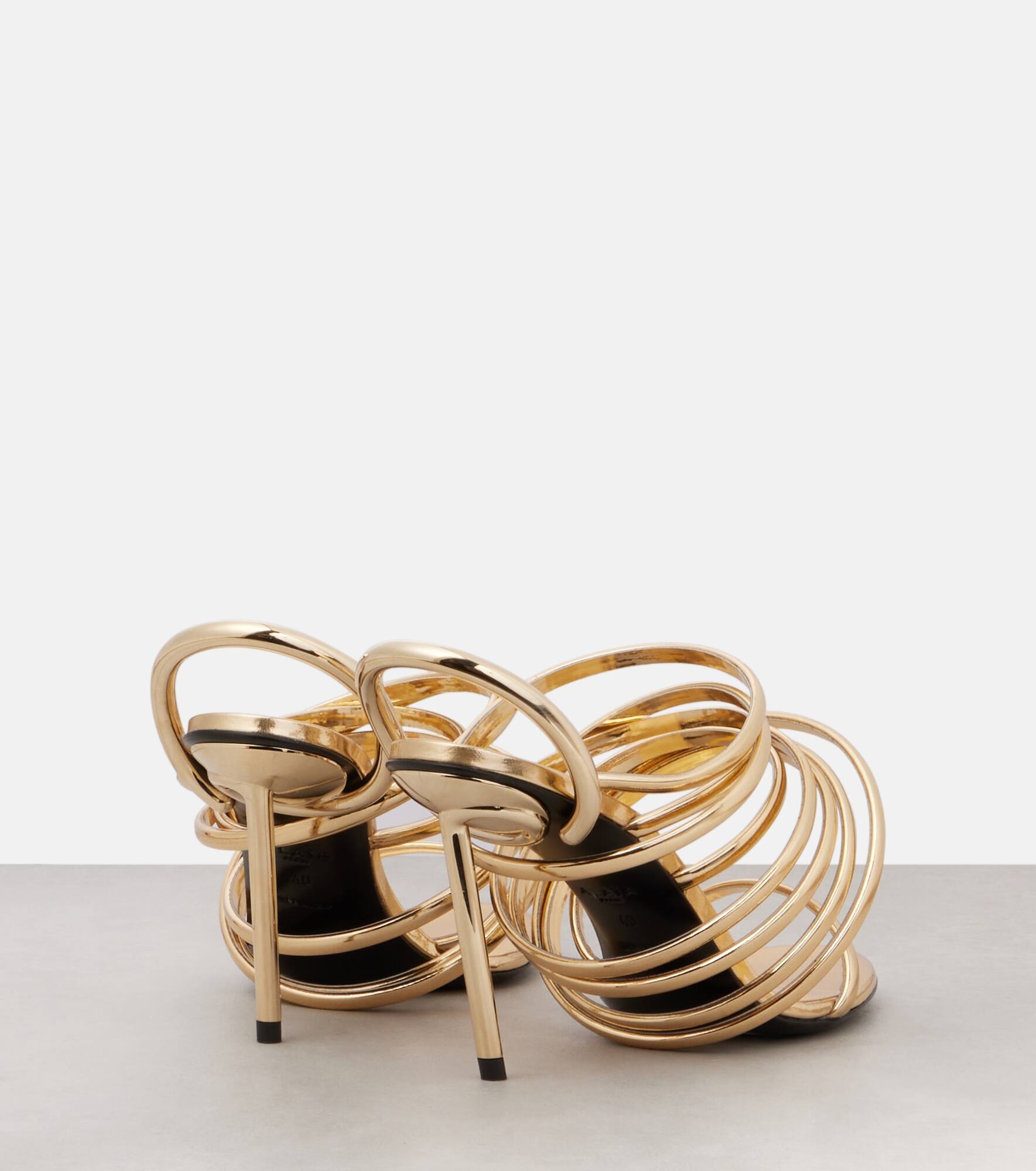 Spiral 90 metallic leather sandals - 2