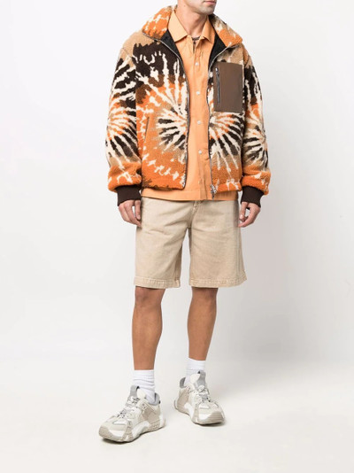 AMIRI tie-dye pattern fleece jacket outlook