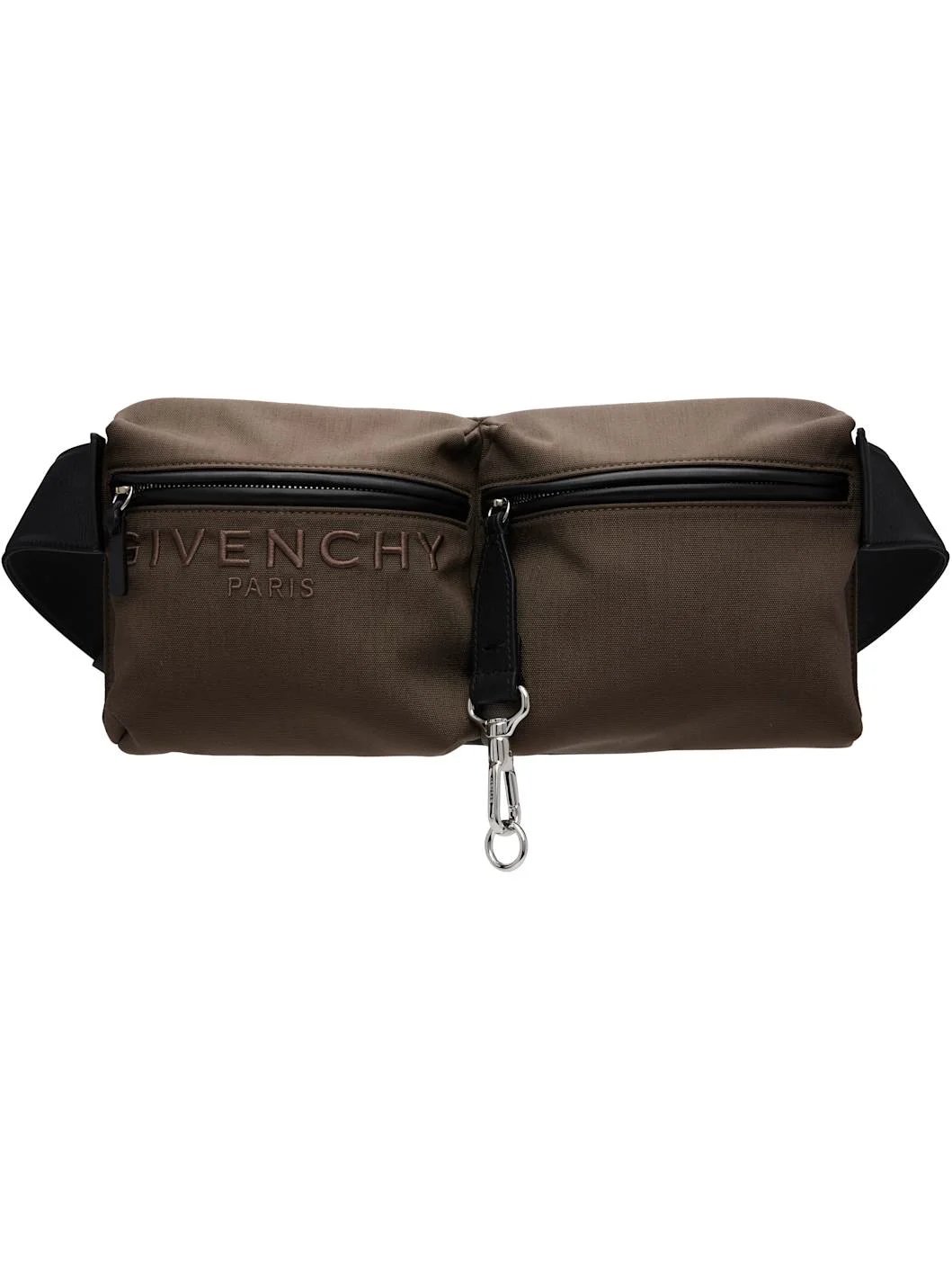 Brown & Black Cargo Canvas Belt Bag - 1