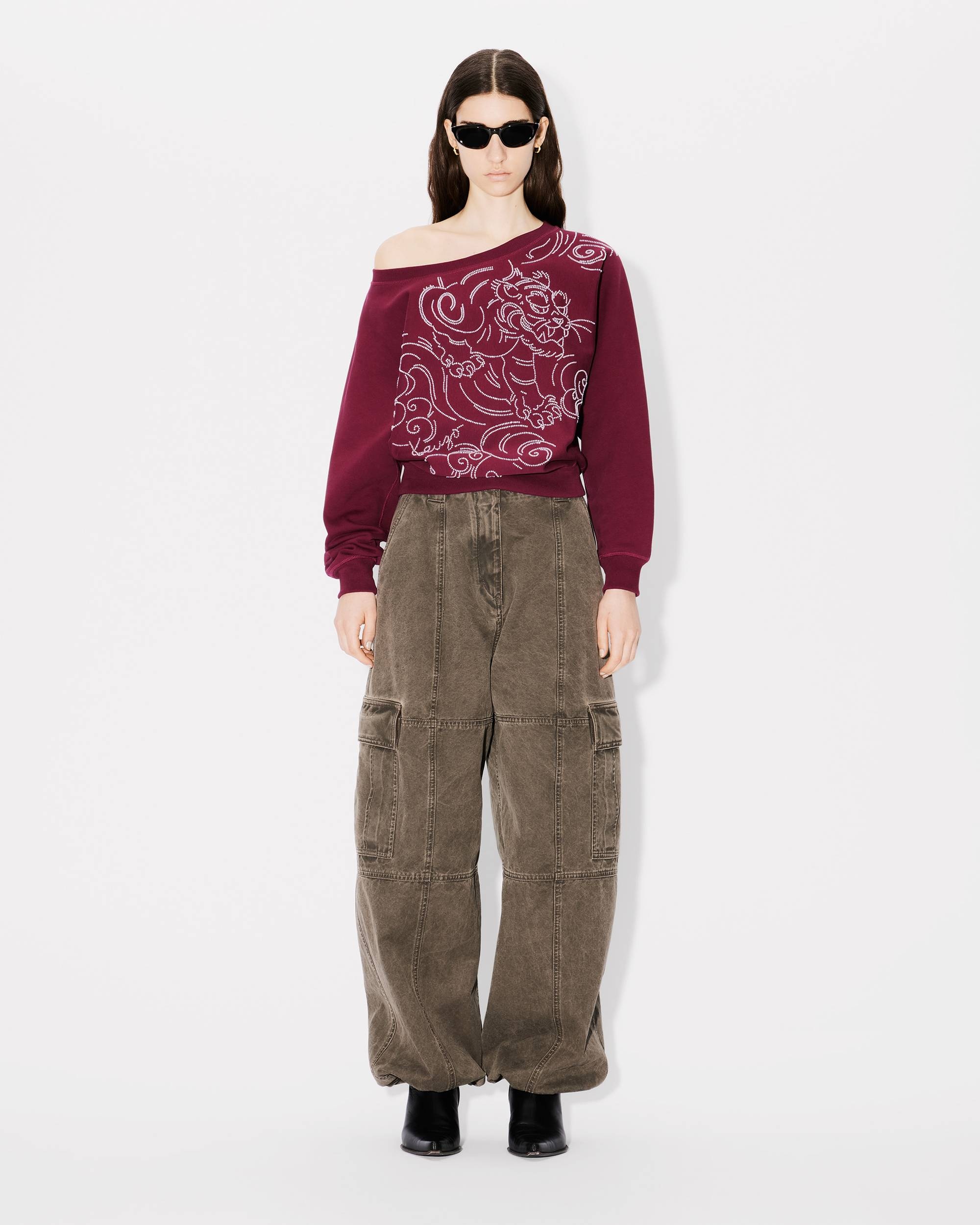 'KENZO Star Tiger' embroidered oversized batwing sweatshirt - 5
