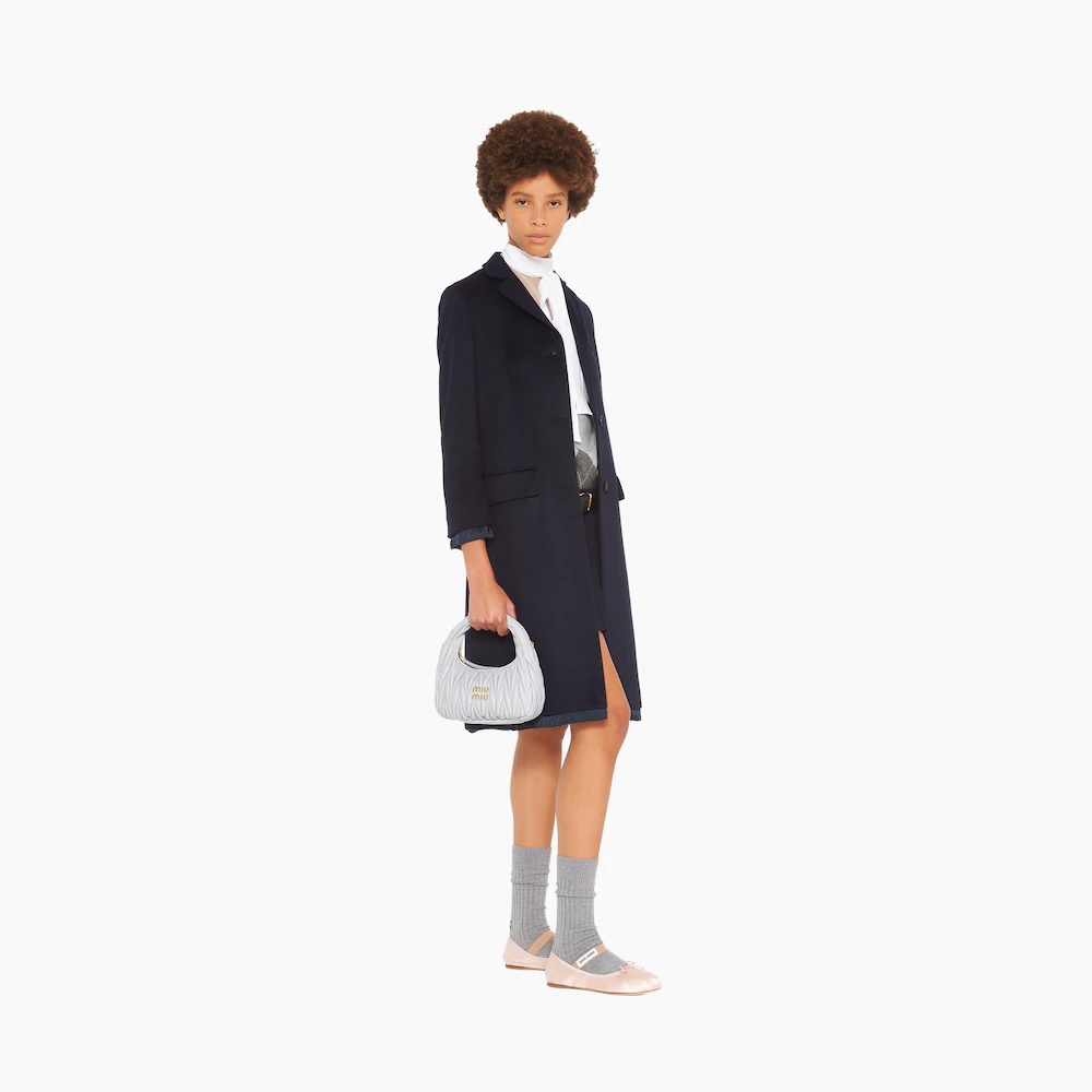 Miu Wander matelassé nappa leather mini hobo bag - 3