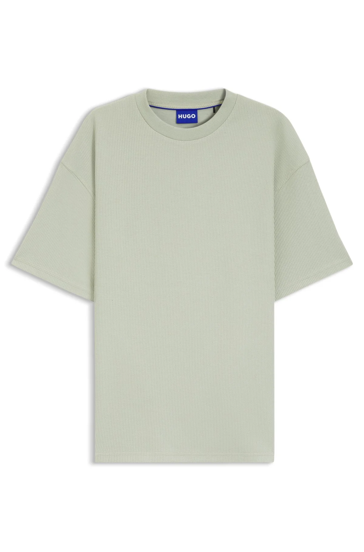 WAFFLE-STRUCTURE T-SHIRT IN A COTTON BLEND - 1