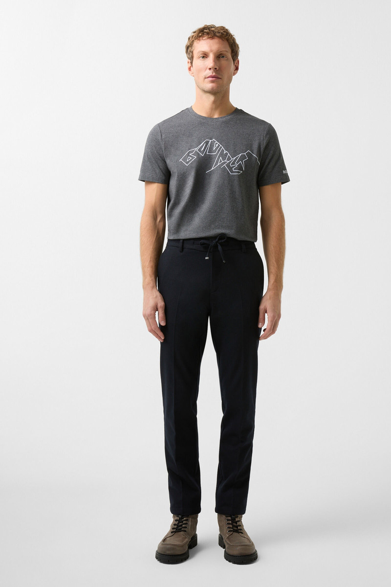 Riley Wool blend pants in Navy blue 3