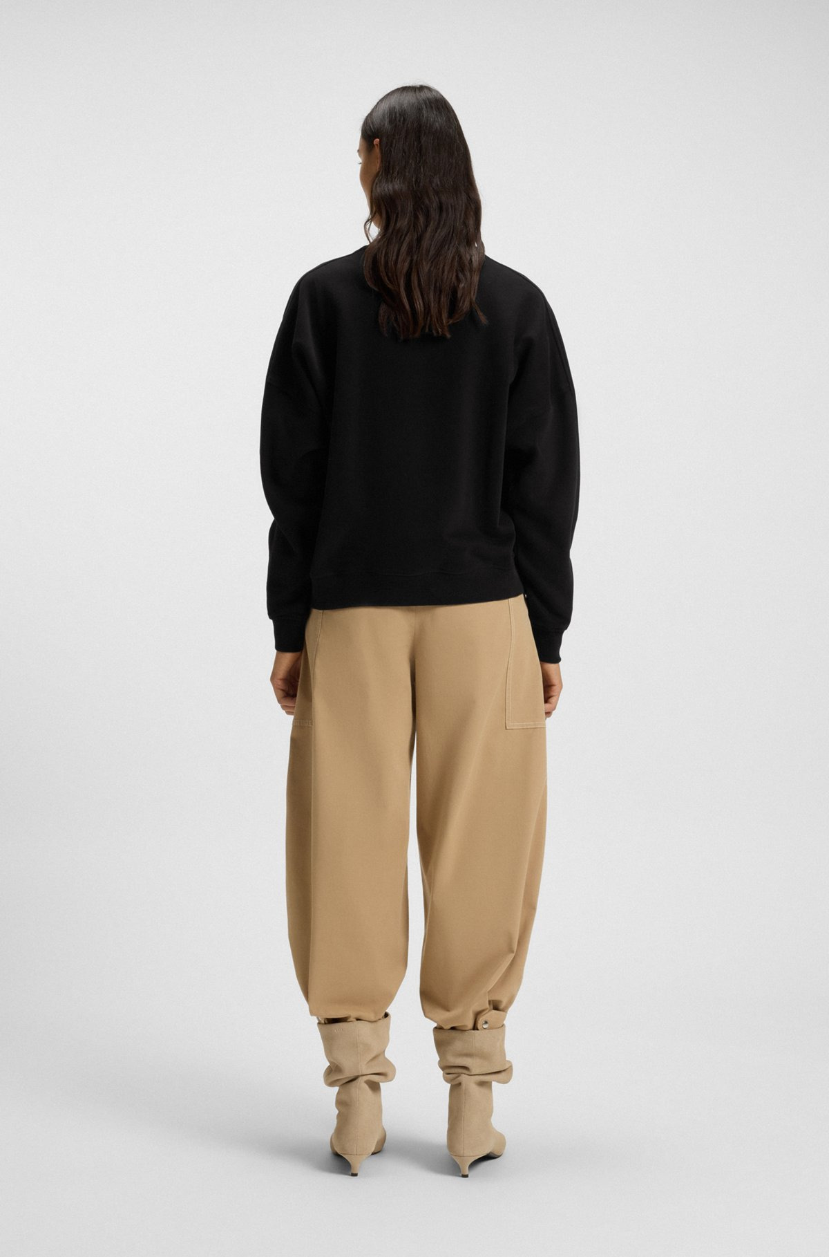 COTTON-TERRY SWEATSHIRT WITH LOGO DETAIL - 4
