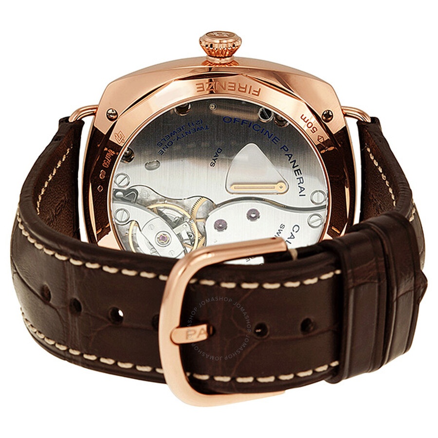 Panerai Radiomir GMT Brown Dial 18kt Rose Gold Brown Alligator Leather Men's Watch PAM00421 - 3