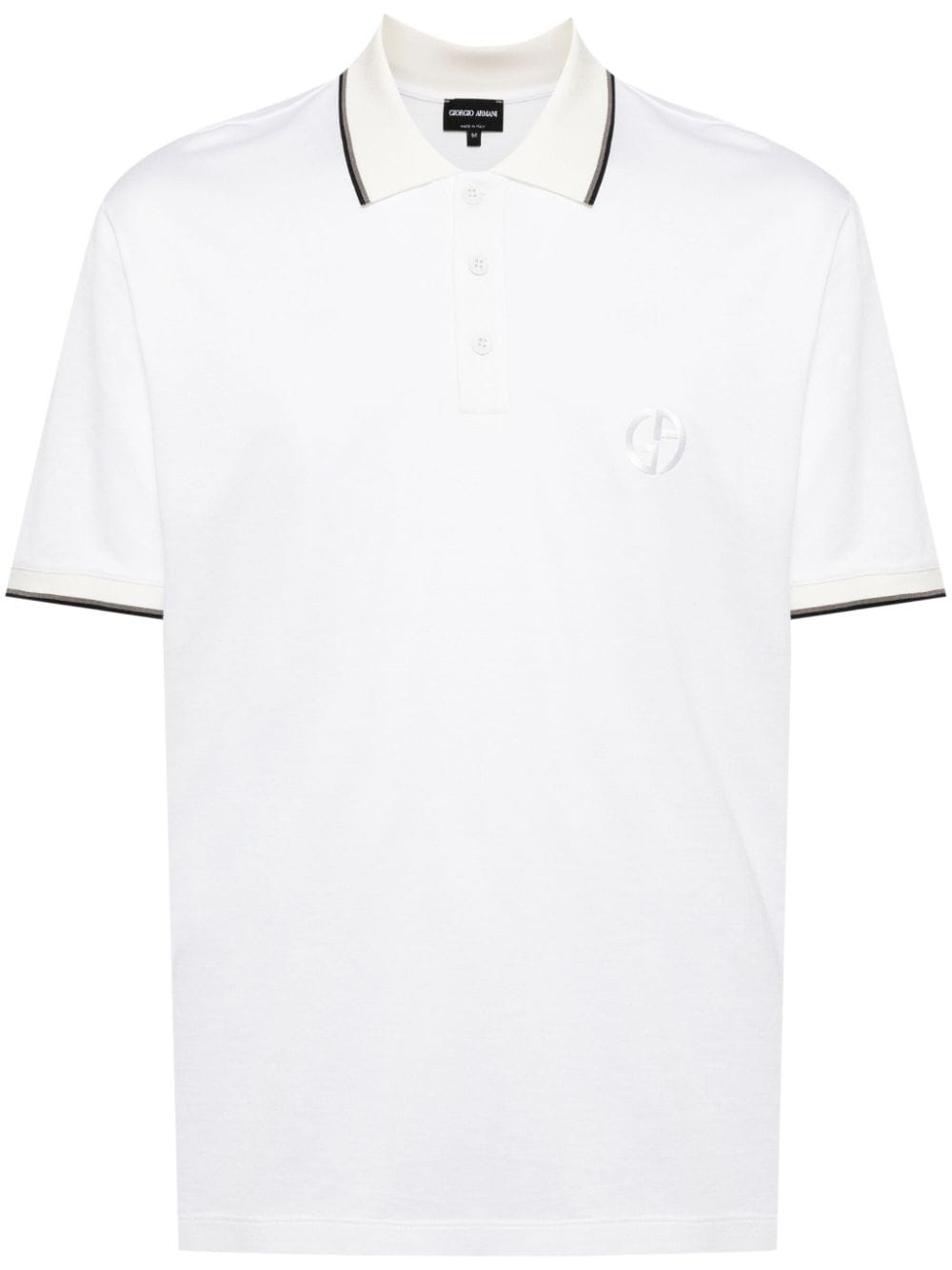 logo-embroidered polo shirt - 1