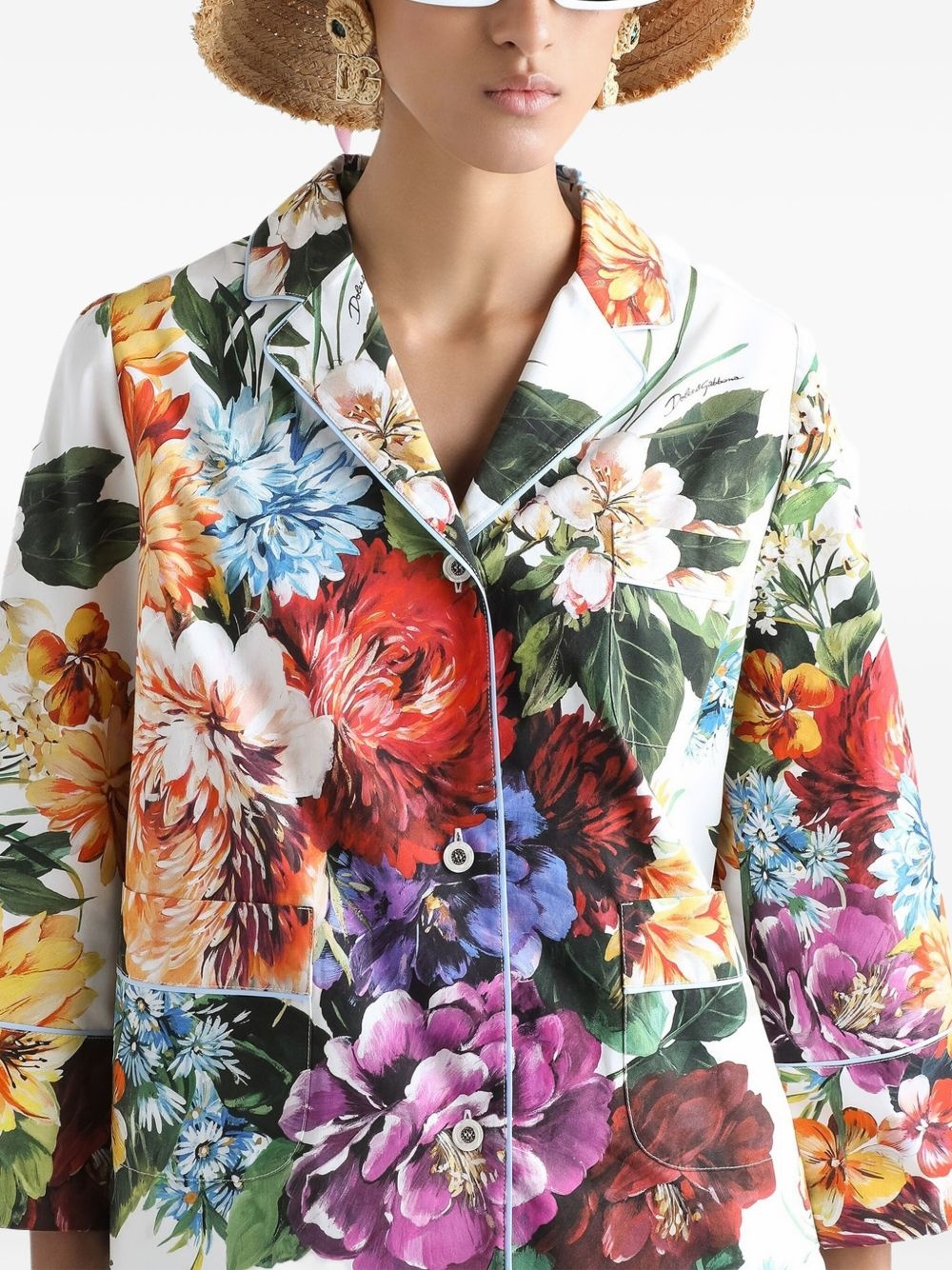 foral-print shirt - 4